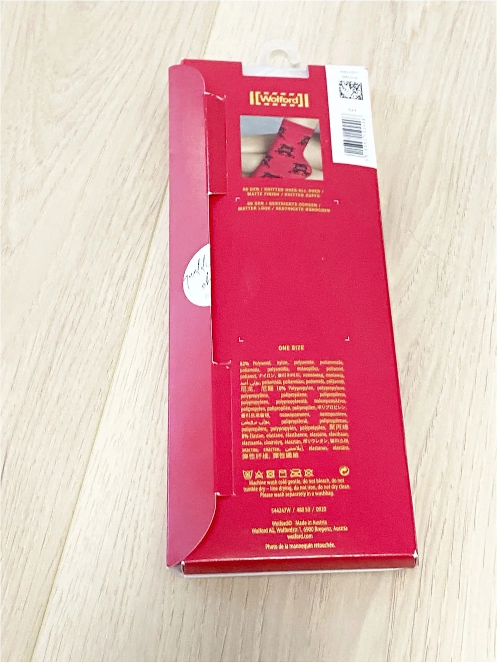 NWT Wolford Chinese New Year Year of the OX socks Red and Black OS